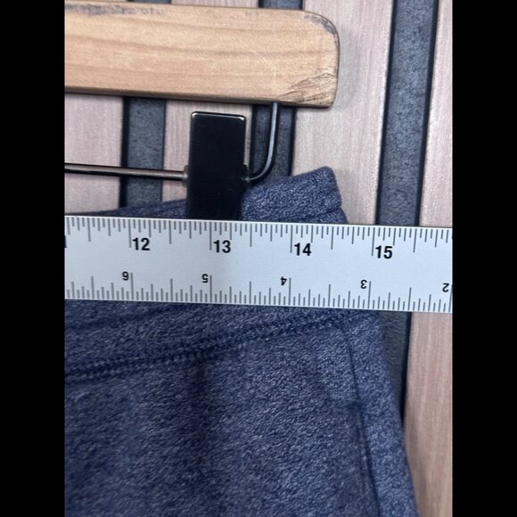 Hollister Shorts Small Mens Blue Heather Pull On Fleece Cut Off Logo - Picture 3 of 8